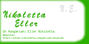 nikoletta eller business card